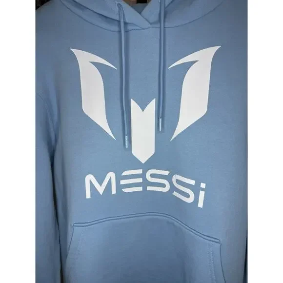 NWT Messi Collection Blue Pullover Hoodie Men’s M - Picture 3 of 6